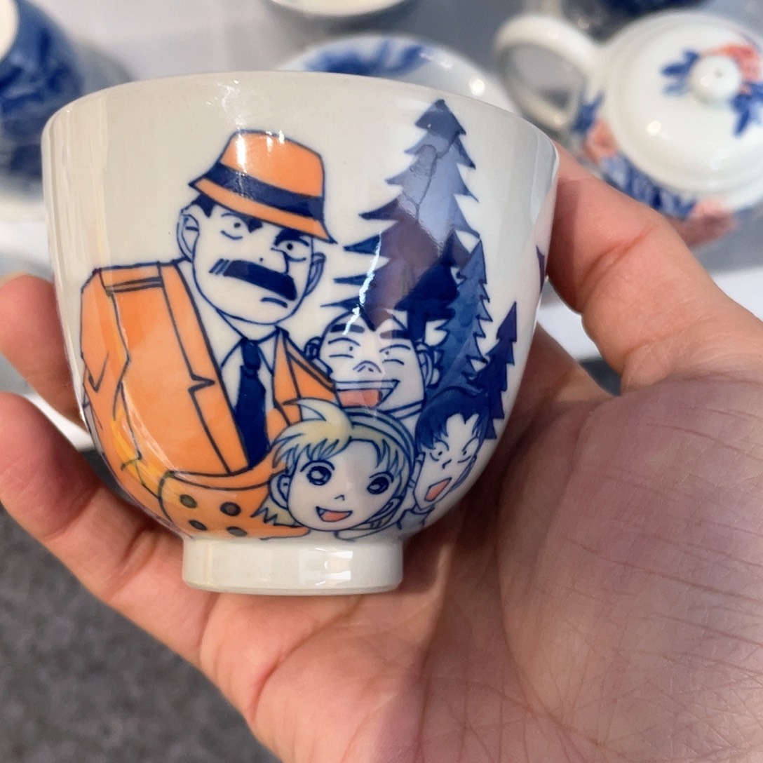 泥藝瓷梦五彩柯南杯