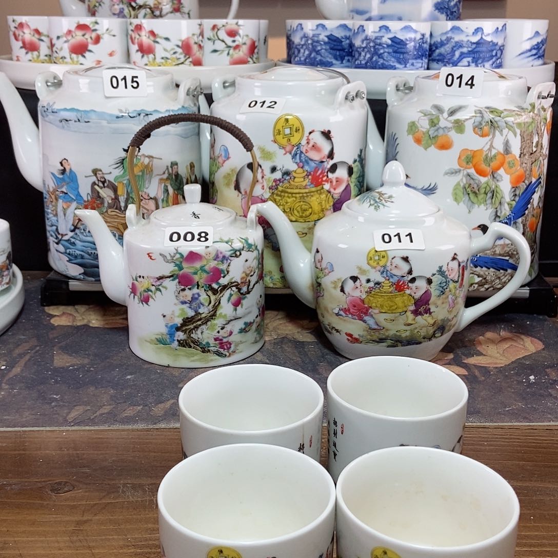 壶景德镇招财进宝四个杯子