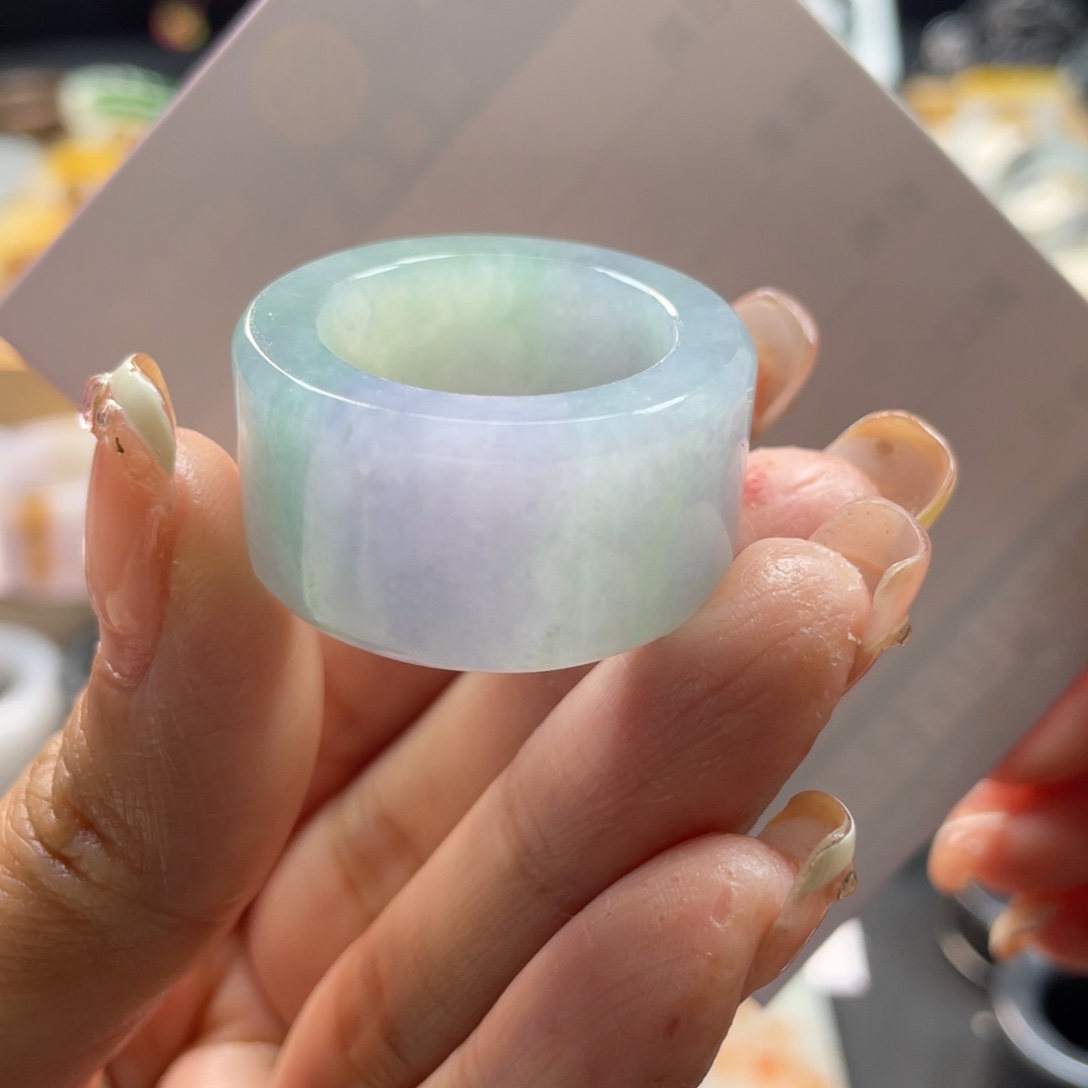 定制翡翠未镶嵌T****水戒指