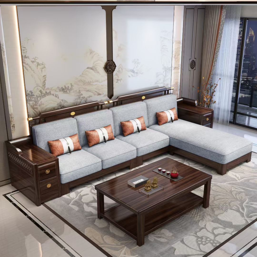 新中式实木沙发专属链接
