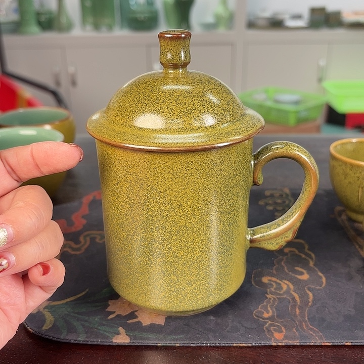 龙泉云间青瓷小米茶器