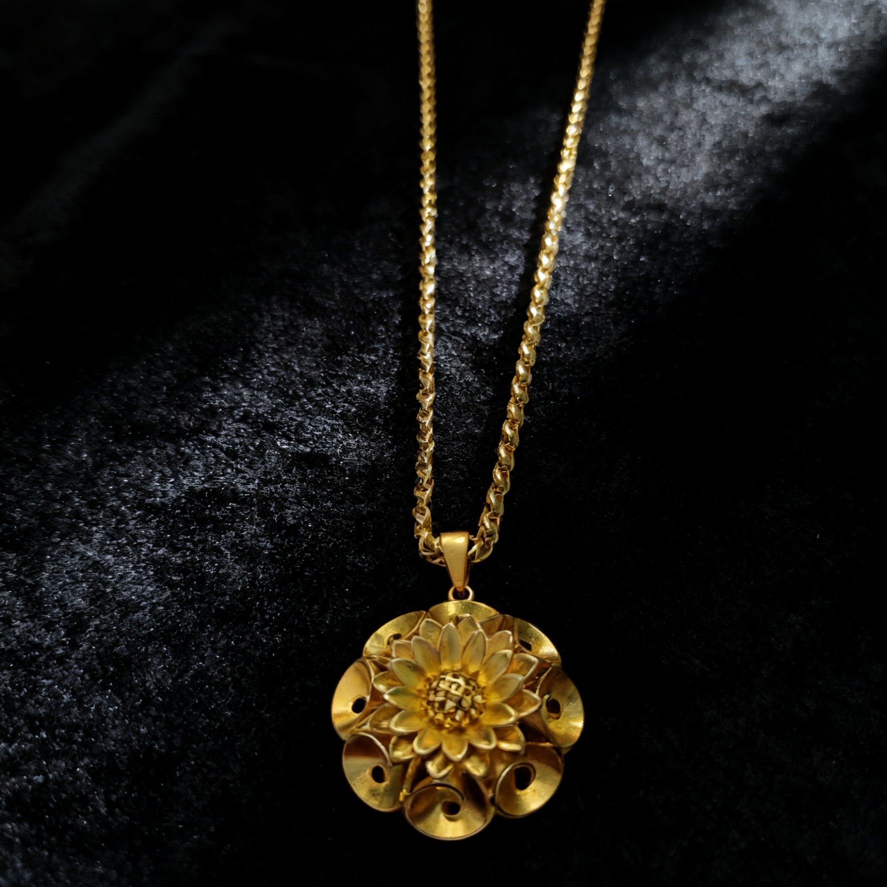 合金项链   KS7009Nurluk  新款圆球吊坠双十一活动时尚金色