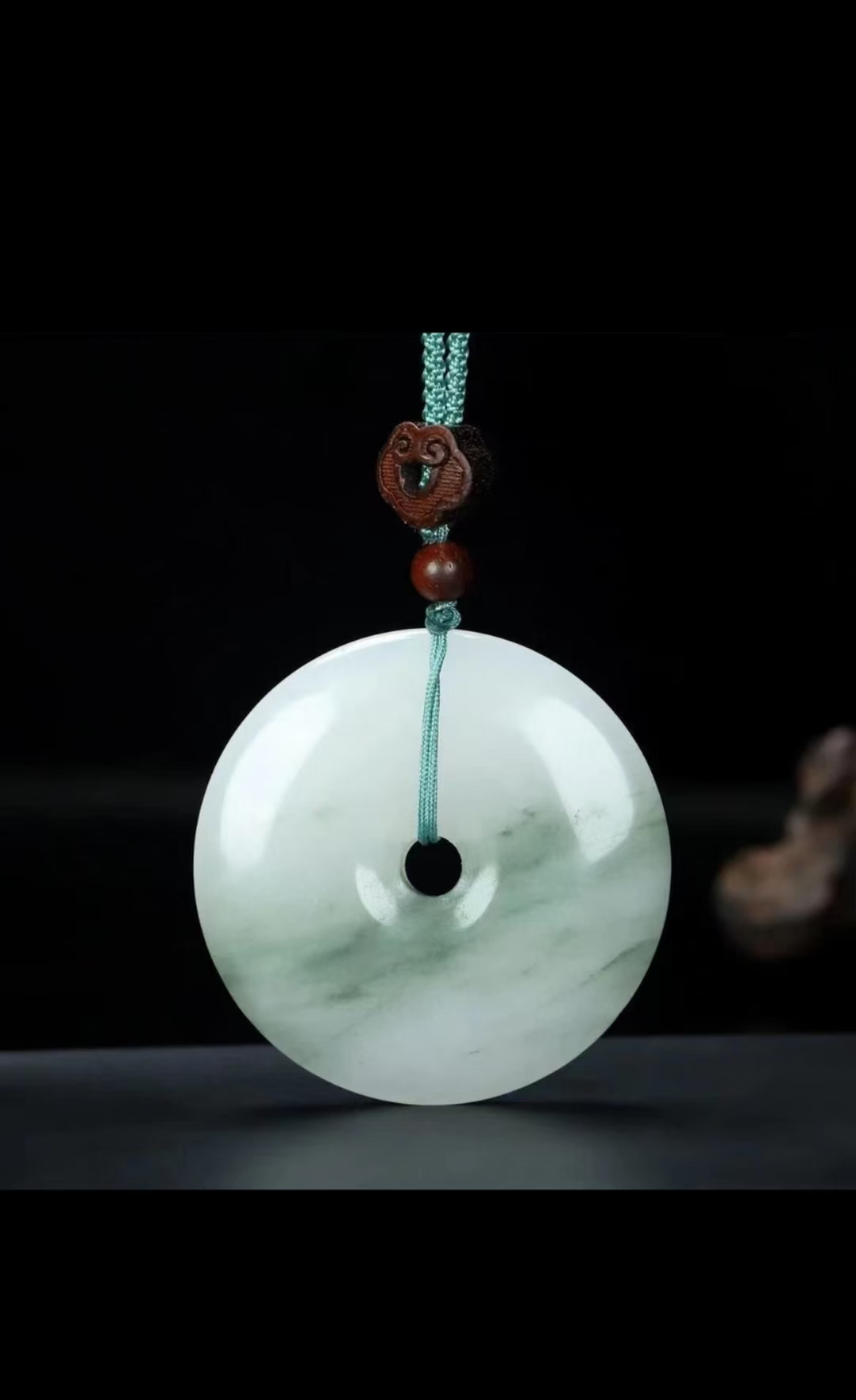 天山翠平安扣50mm大尺寸情侣时尚款