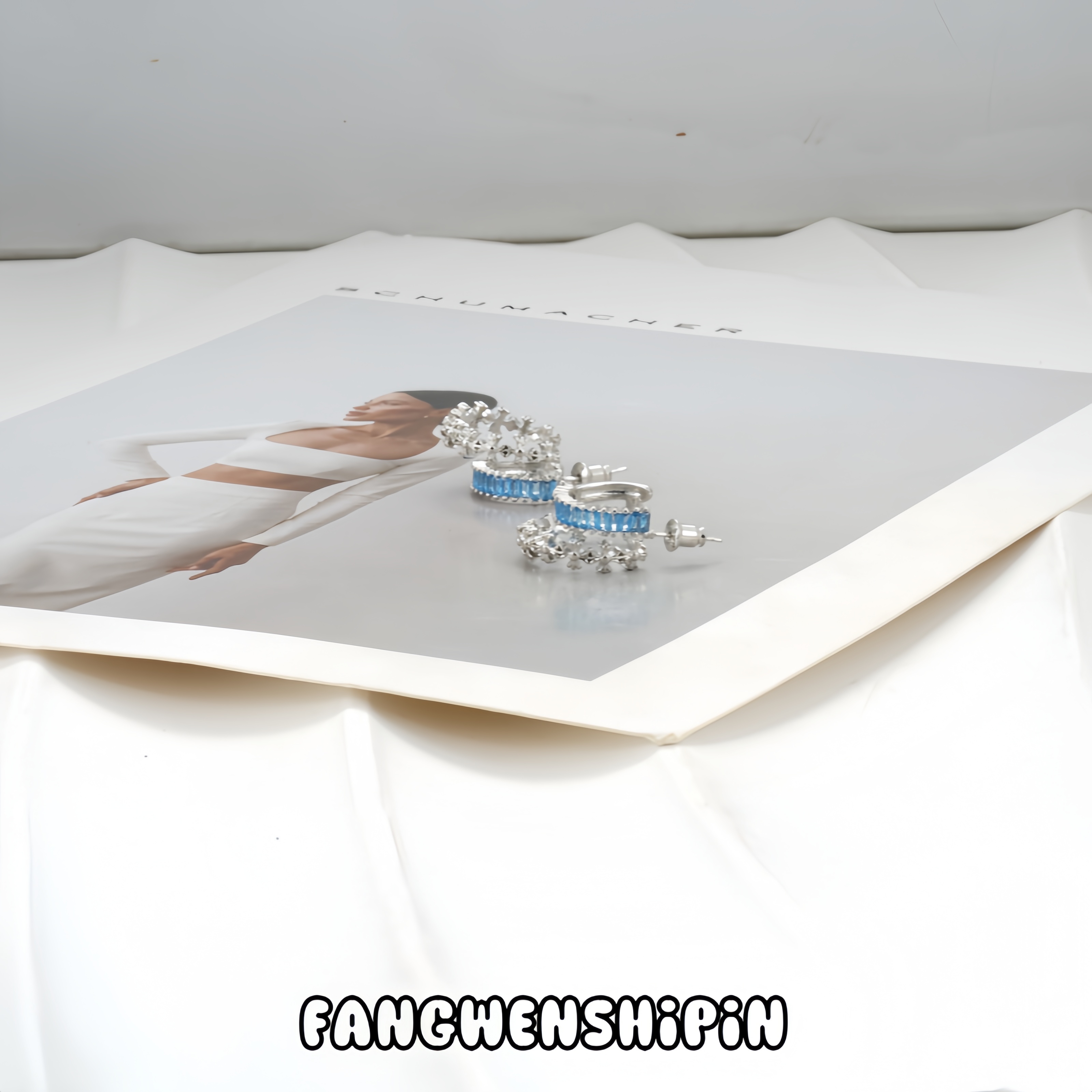 铜合金锆石耳饰 耳环1464