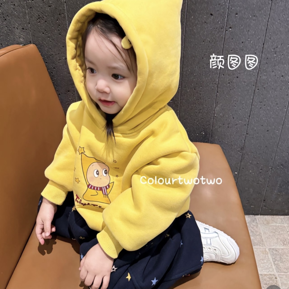 颜图图*正版超可爱星星人自发热羊驼绒～小童套装 （汉服