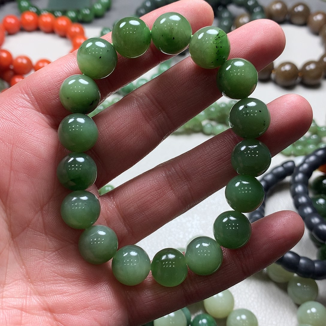 和田玉（碧玉）手链未镶嵌