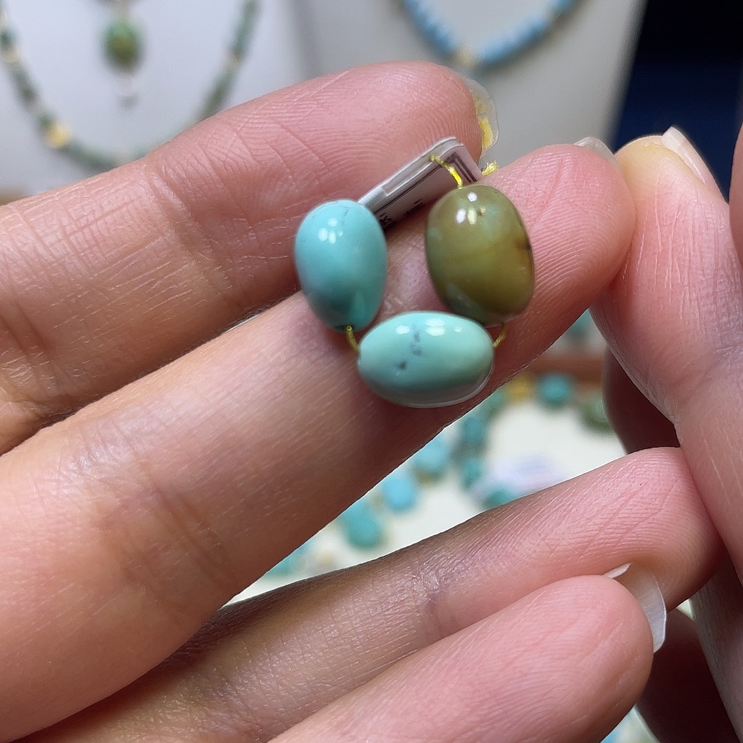 绿松石未镶嵌糖豆