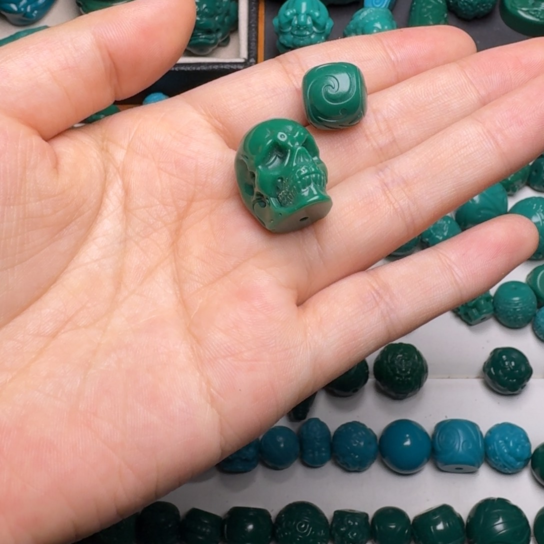 琉璃颈饰小***呜2个12老型 2个12隔片 弟子珠7.8