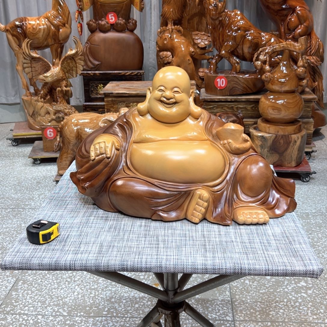 耗***子香樟木实木根雕摆件弥勒