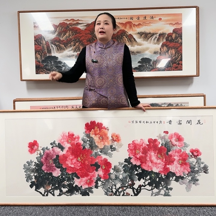 国画带框作品欣赏