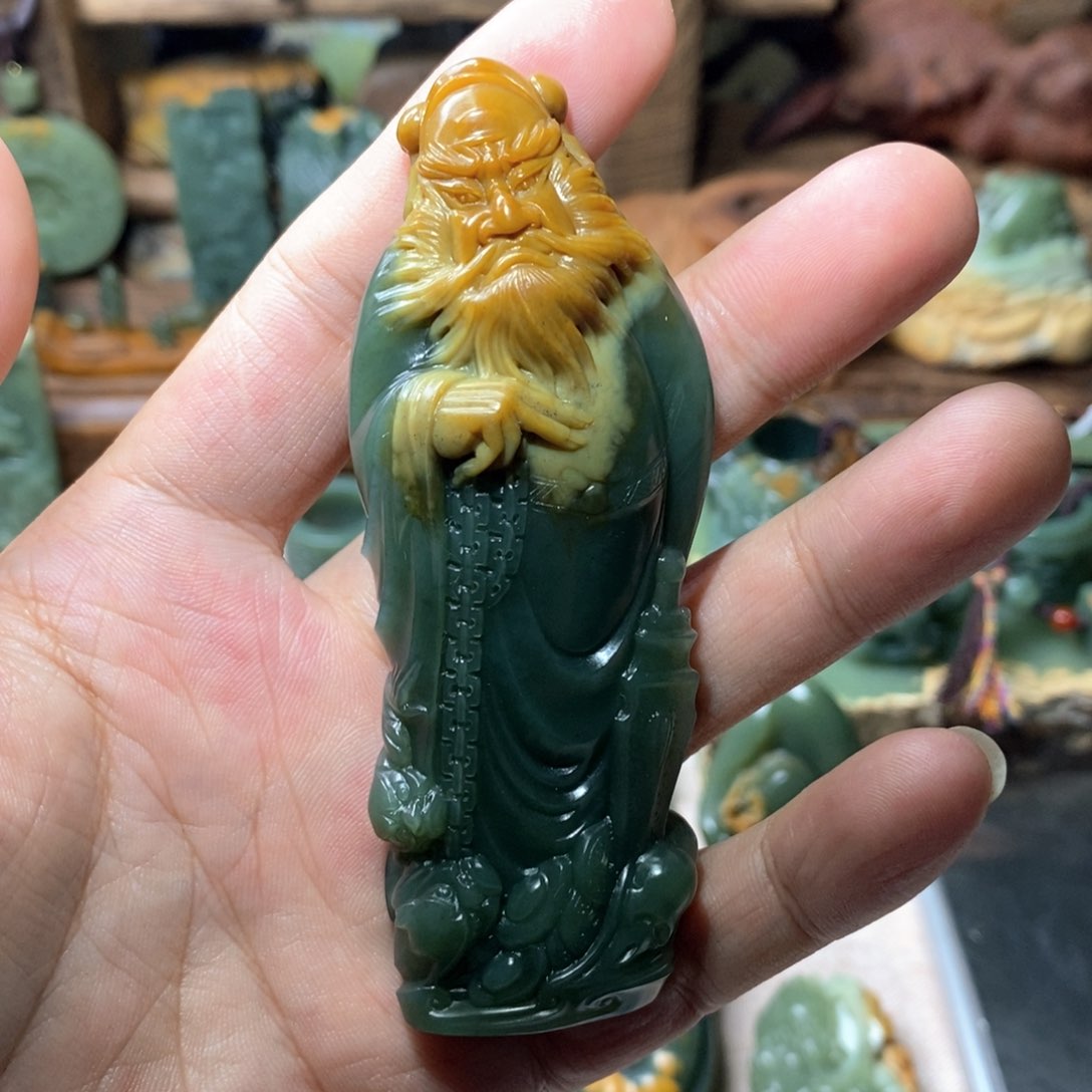岫岩河磨玉（透闪石质玉）把件未镶嵌大*