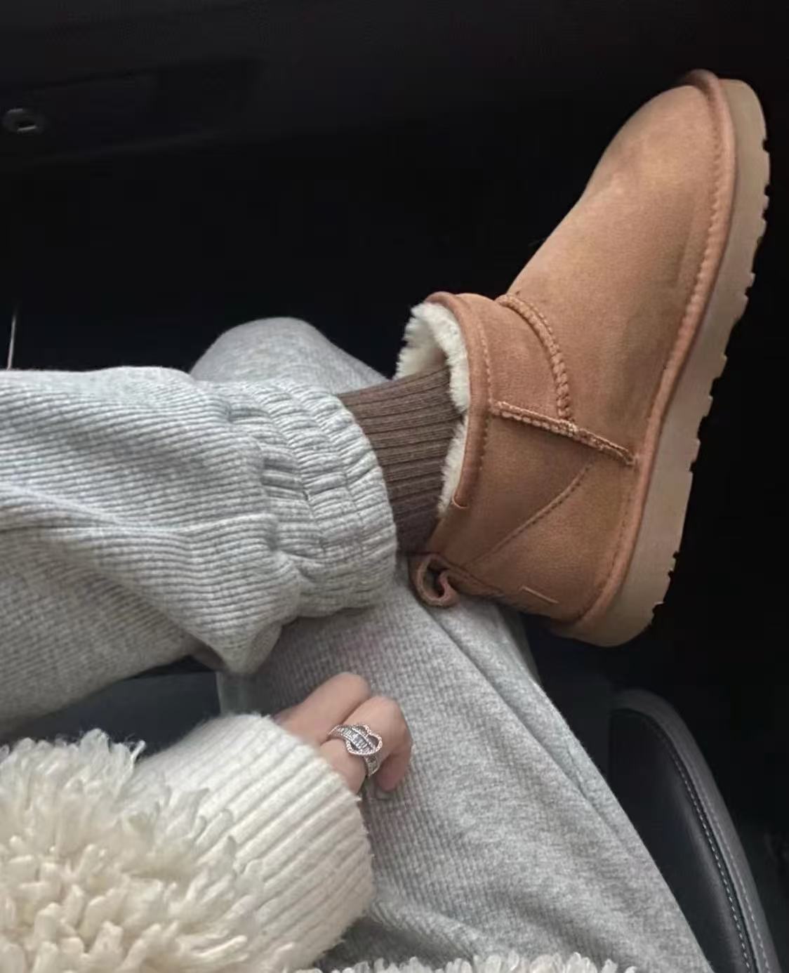 Z【Mini冬雨款】桑坡皮毛一体雪地靴时尚百搭