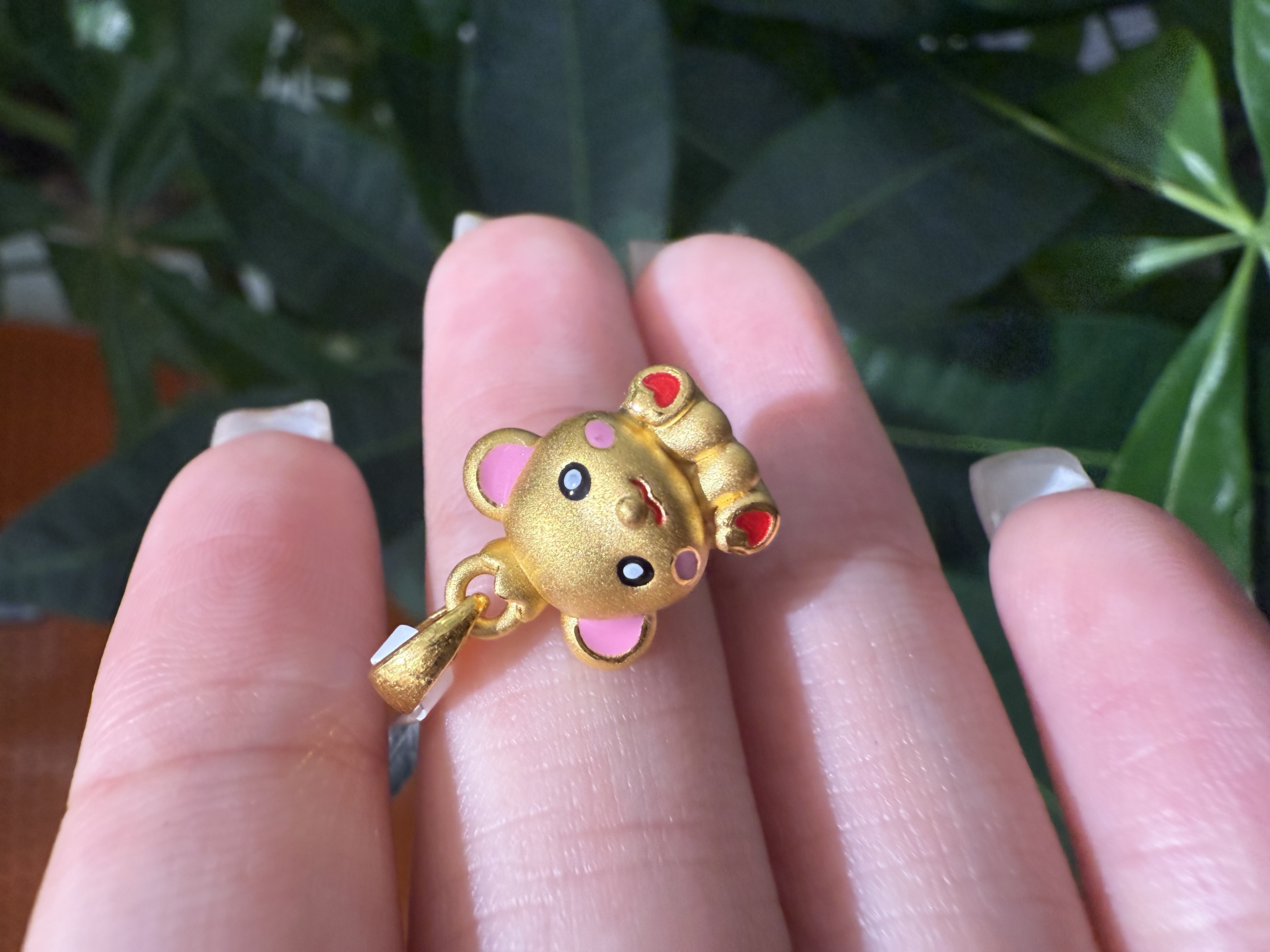 腮红鼠 足金999古法硬金 1.24g