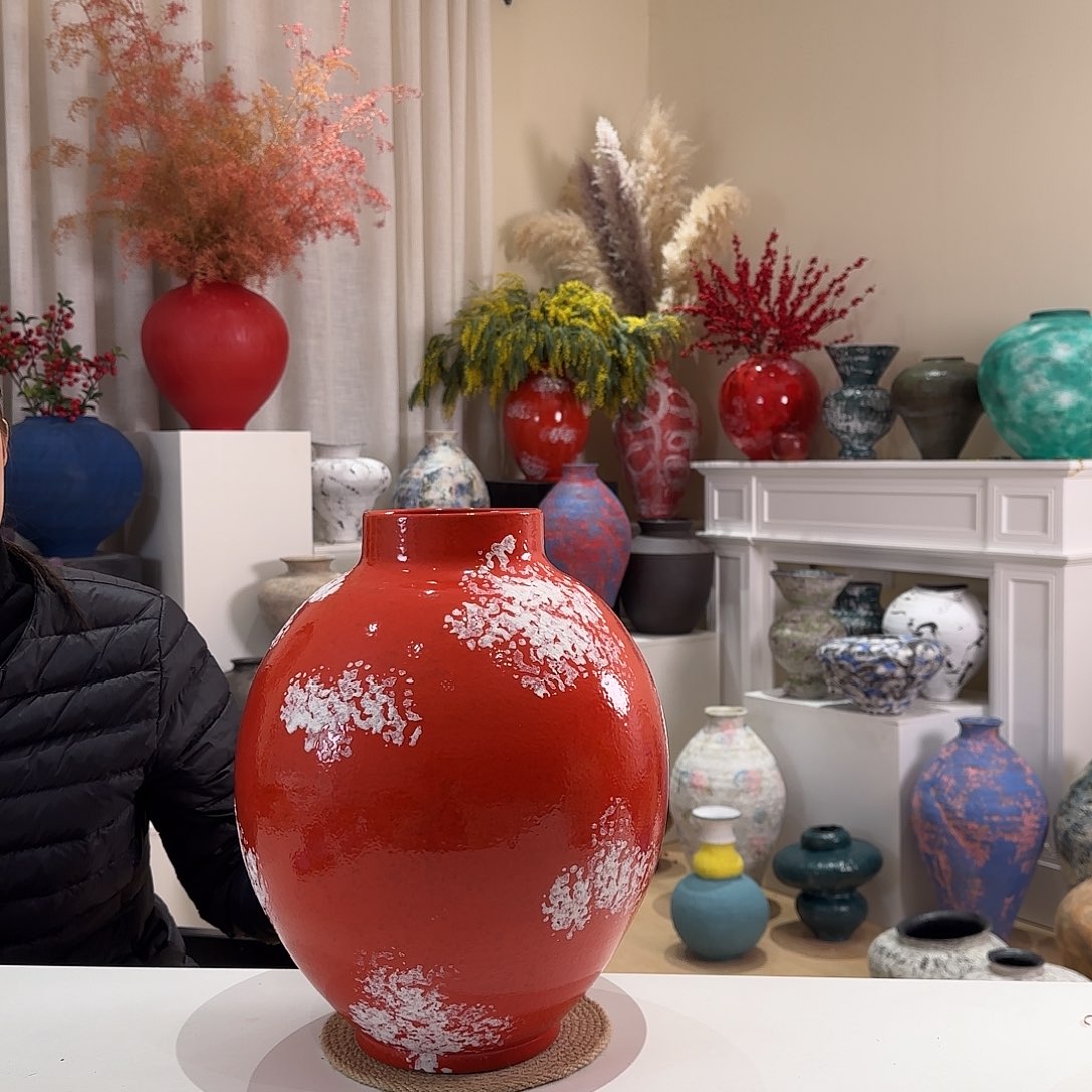 摆件花瓶口11高35闪拍91