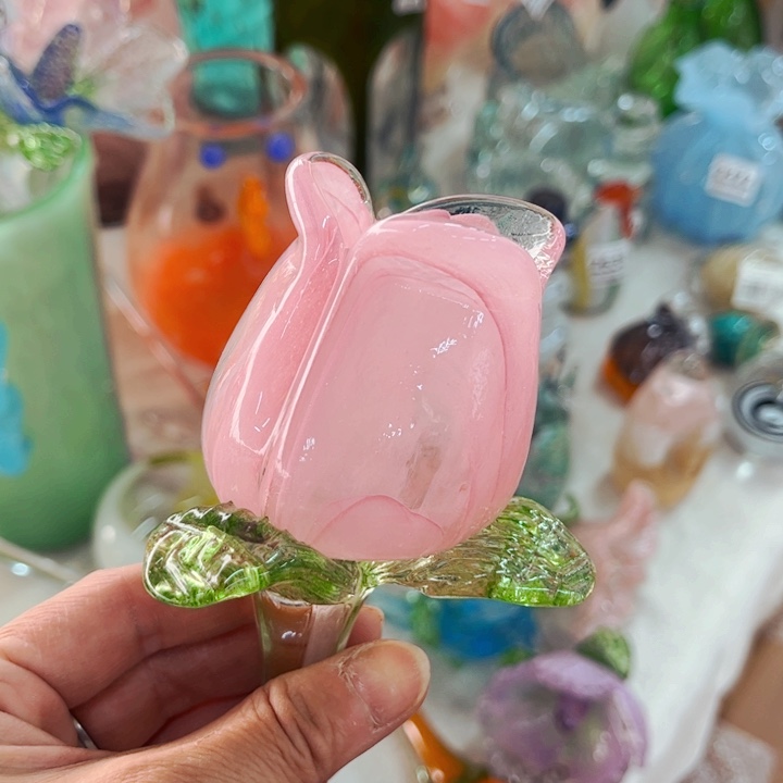 琉璃粉玫瑰 家悦花瓶摆件