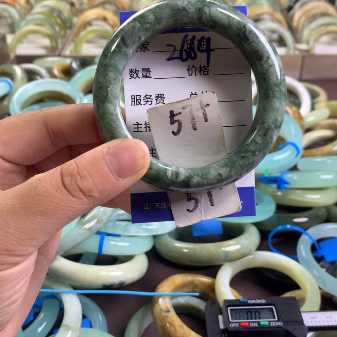 未镶嵌蛇纹石玉手镯2664