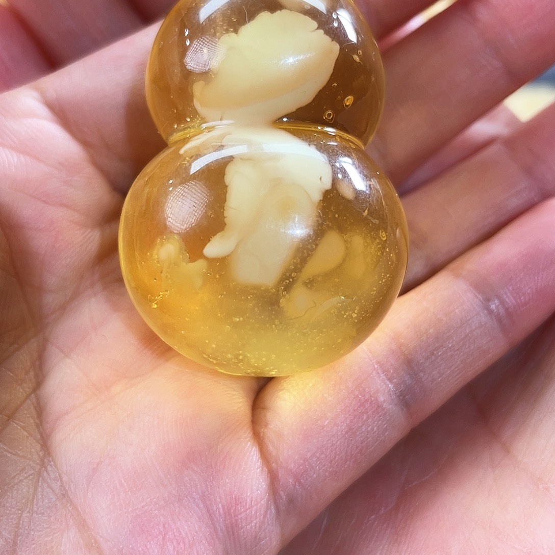 琥珀耳饰未镶嵌蜜蜡葫芦