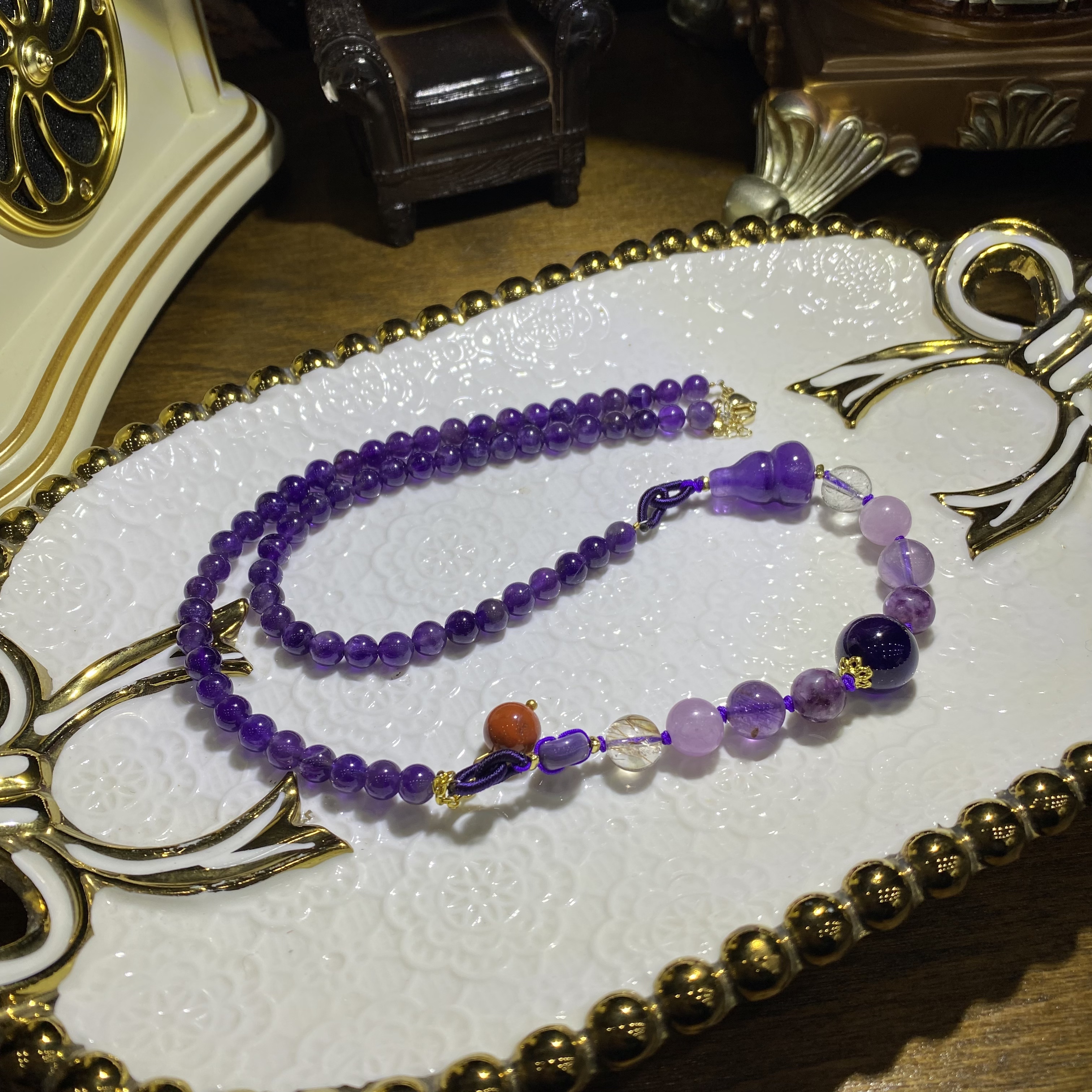 C939-高品质天然九紫离火多宝项链-多样性发其一