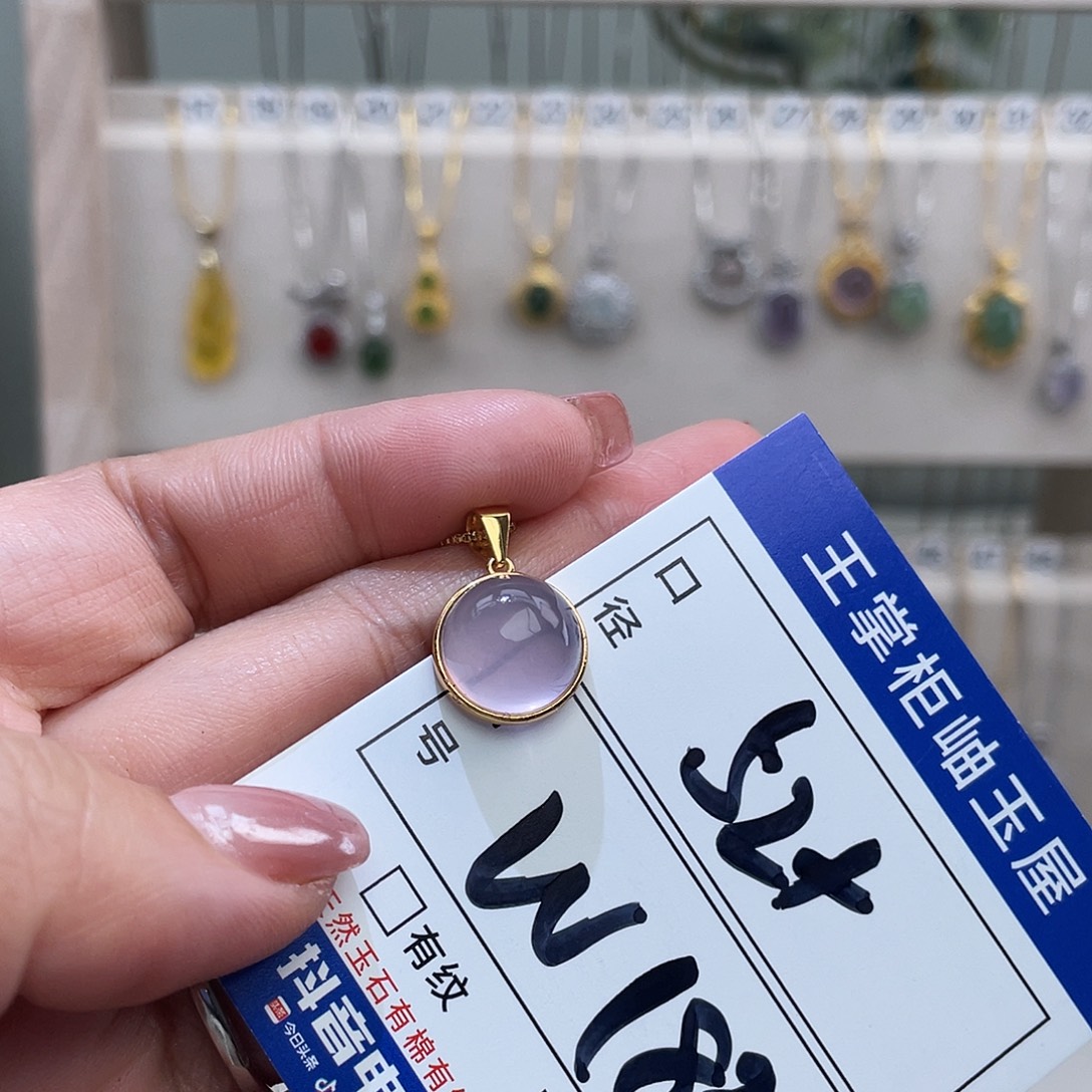 萤石颈饰银S925镶嵌