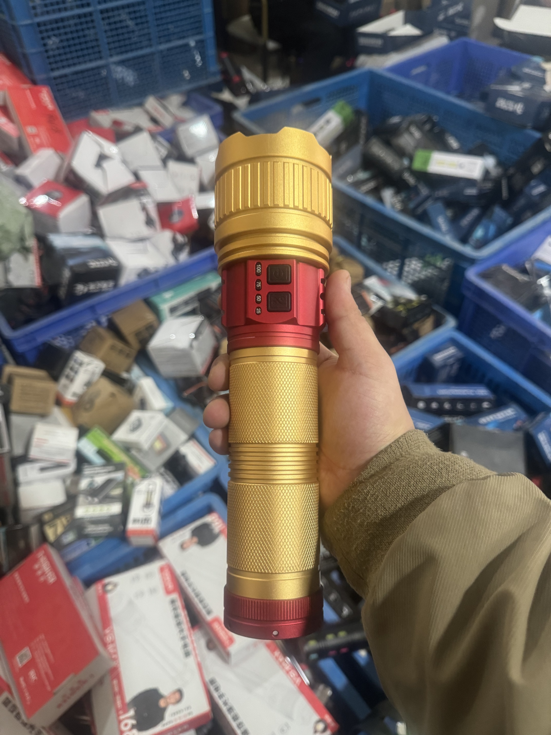 【微瑕一组电池】G406【典藏款】穿天大炮大功率铝合金变焦强光手电筒