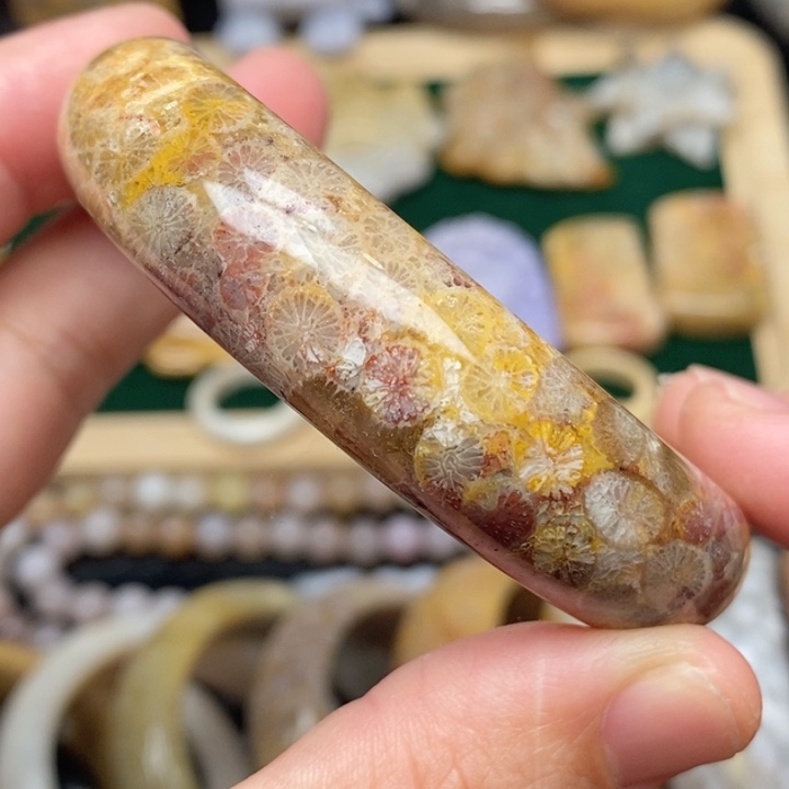 硅化珊瑚（珊瑚玉）手镯未镶嵌54