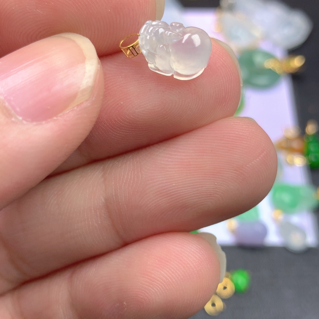 【闪购商品】颈饰18K金镶嵌翡翠翡翠