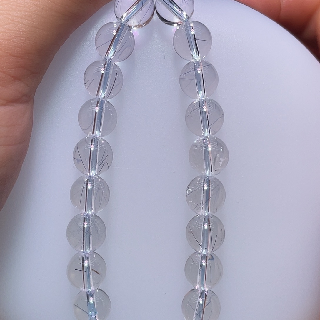 水晶手链未镶嵌蓝发晶8.7