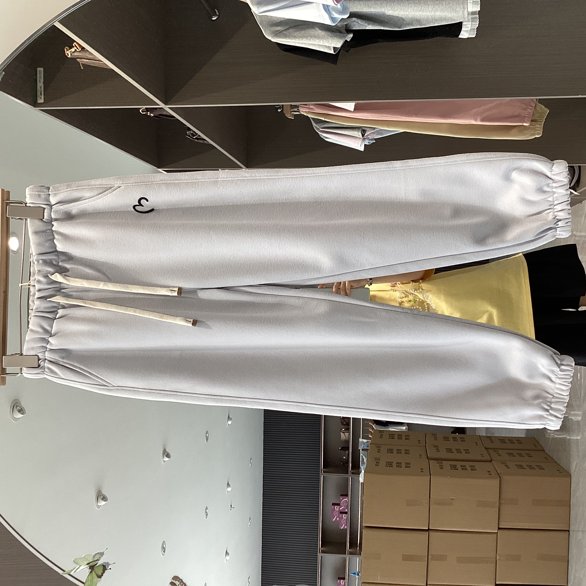 E1-1【1653】休闲裤女卫裤时尚运动洋气显瘦系带束脚裤潮