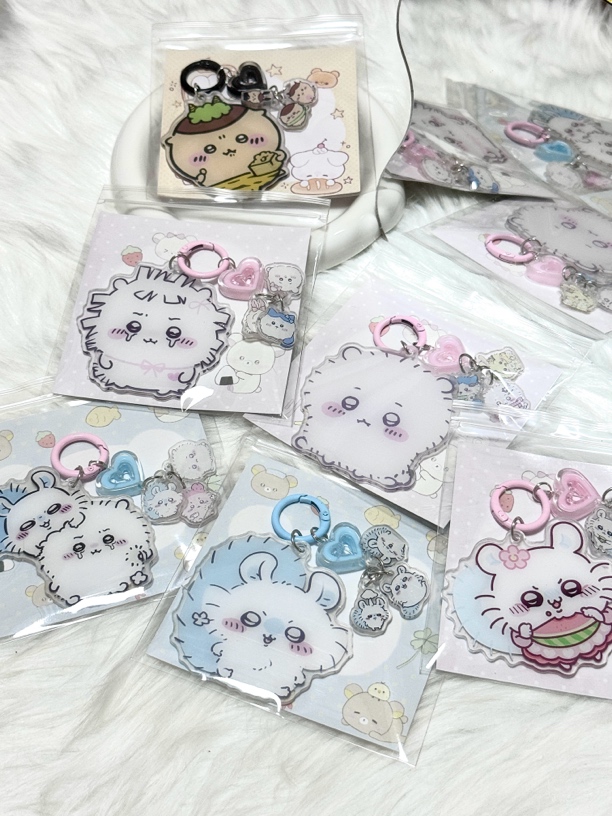 亚克力包挂钥匙扣风铃发夹手工diy直播间选款下单先选后拍