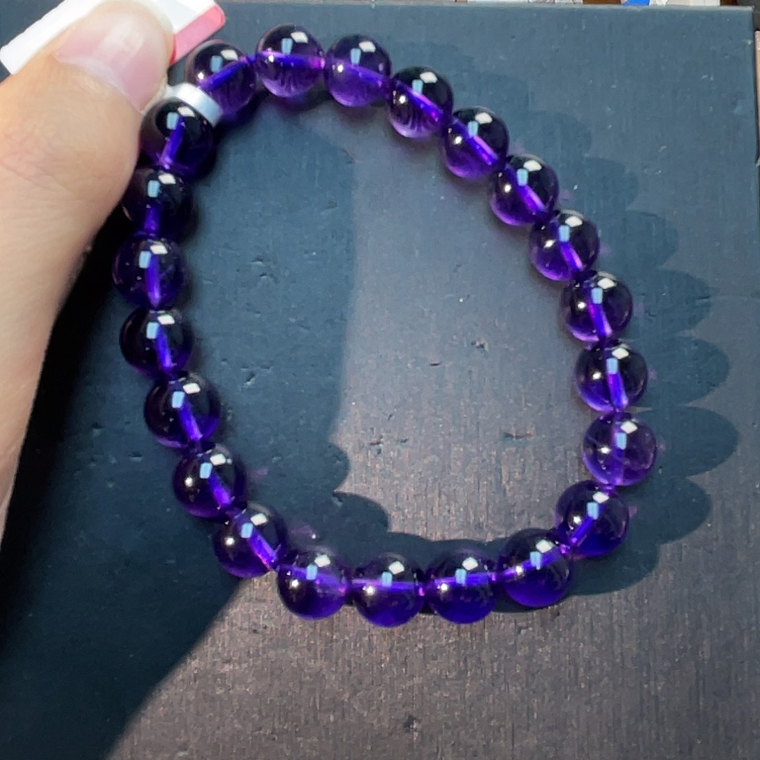 手串未镶嵌水晶紫水晶手串zs1741 9号