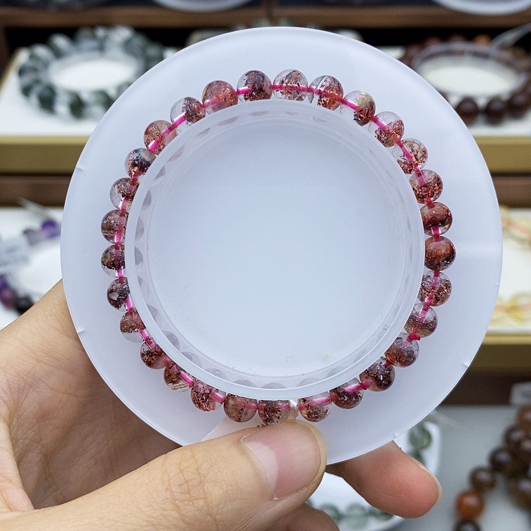 水晶手串未镶嵌金草莓