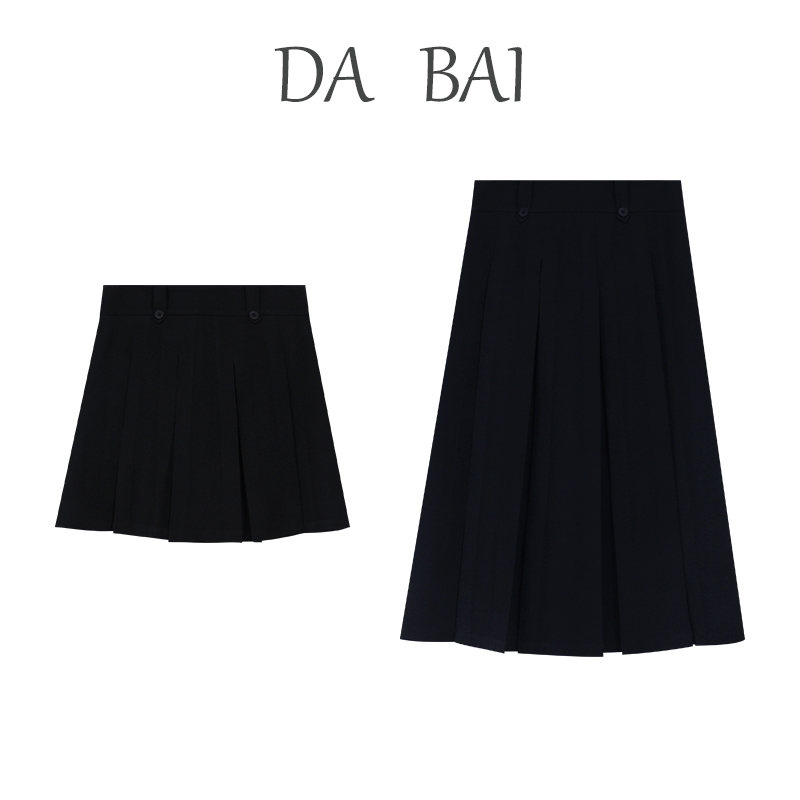 蛋妹大码胖mm高腰显身材比例显瘦遮肚半身裙DM19472