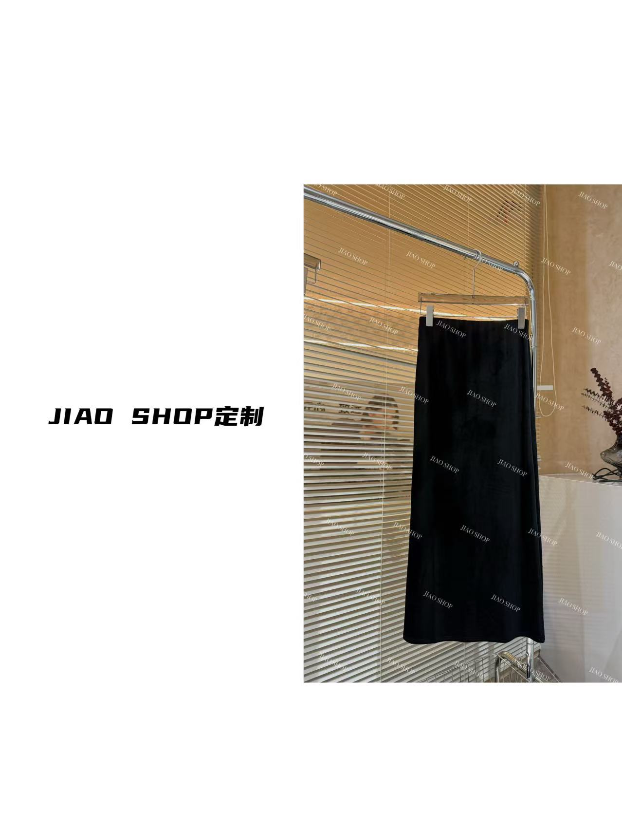 JIAO Shop 老板娘定制气质丝绒半身裙#626