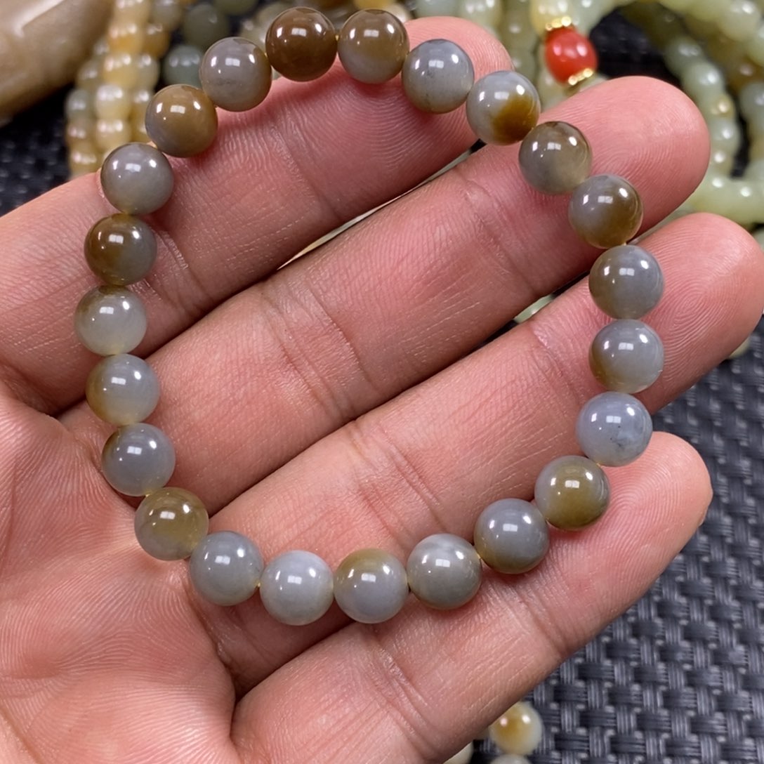 和田玉手链未镶嵌卧*