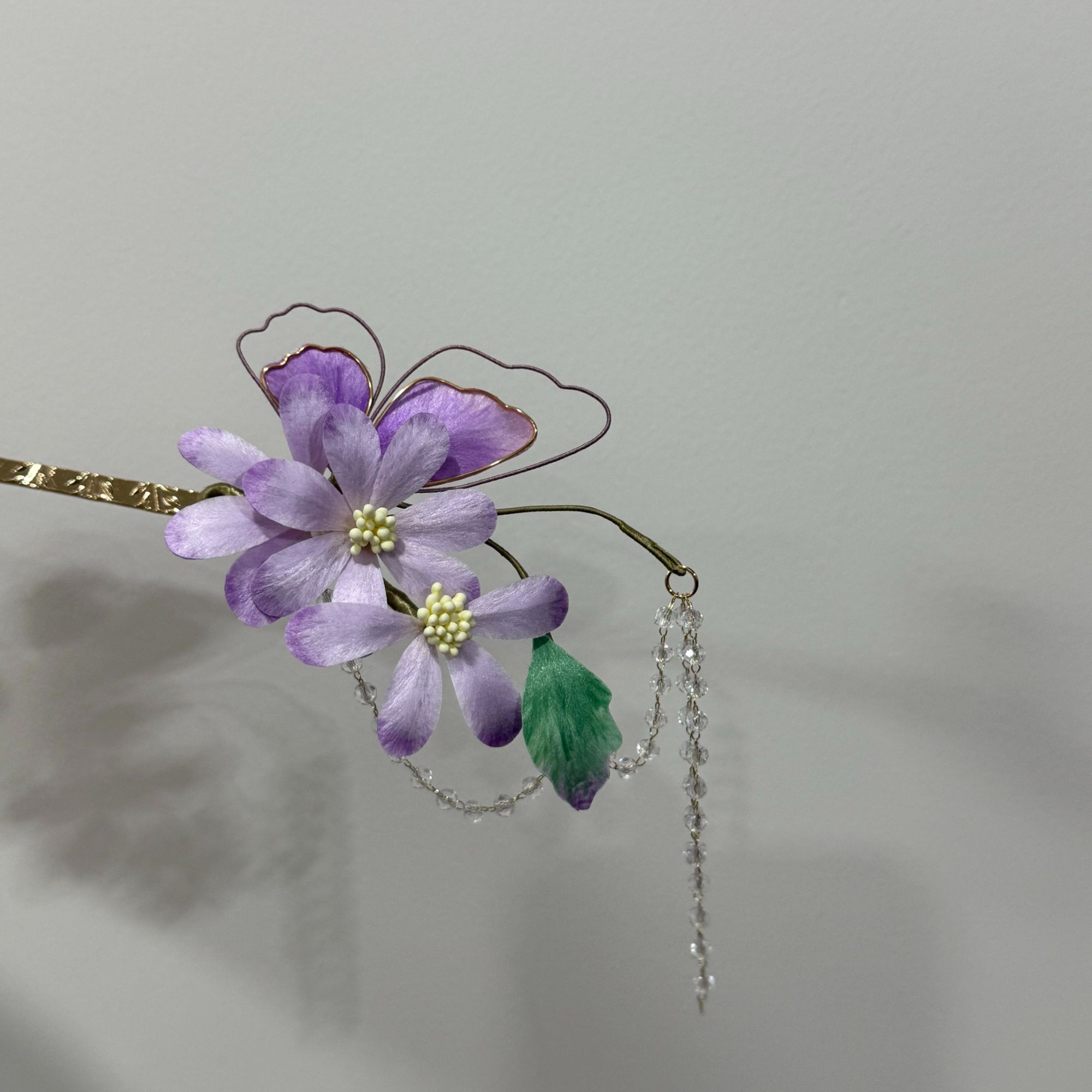 小青梅绒花发簪~簪子古风纯手工国风古典