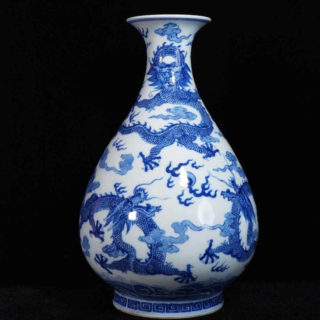 Lot32-Z青花玉壶春瓶-大清乾隆年制款高30cm-BJ12280060001099