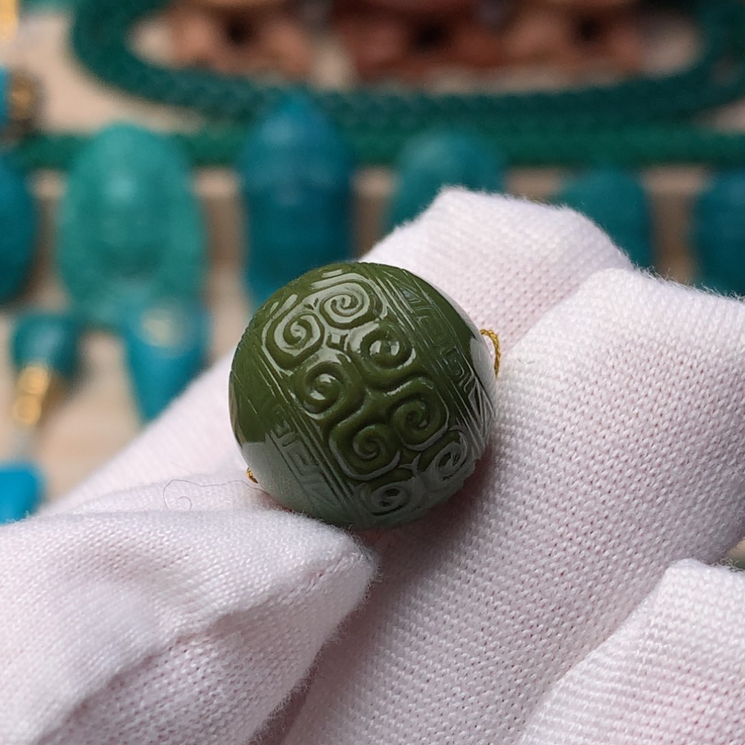 未镶嵌绿松石珠宝奇石16mm