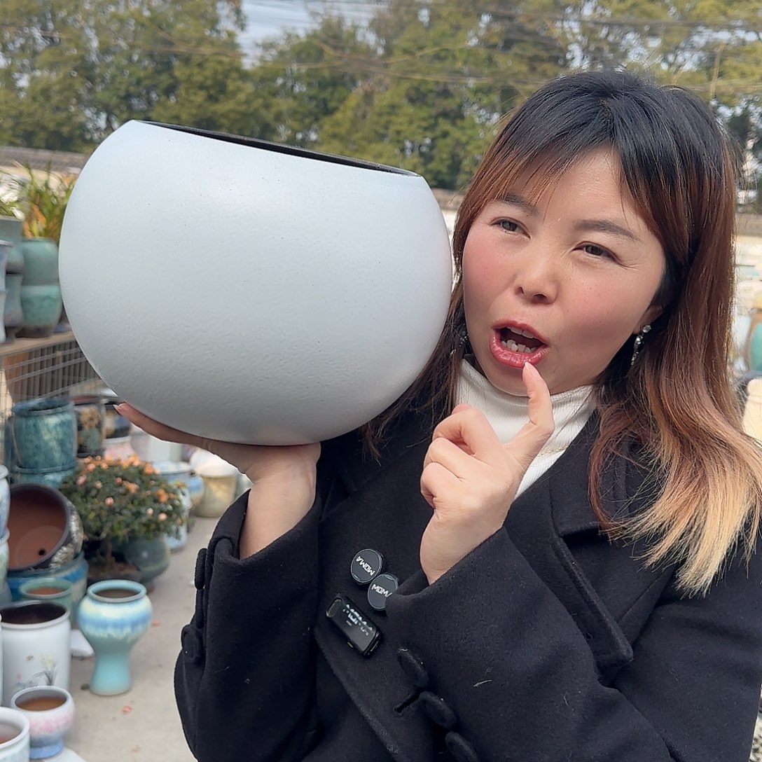 花盆紫砂王老板花盆1230-638高22口19