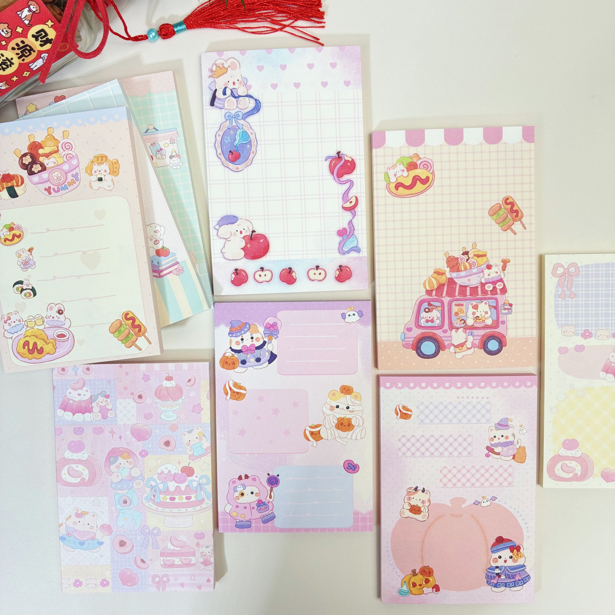 【八方来财】A7便签本原创可爱计划双面无粘120g纸，80x120mm，40张