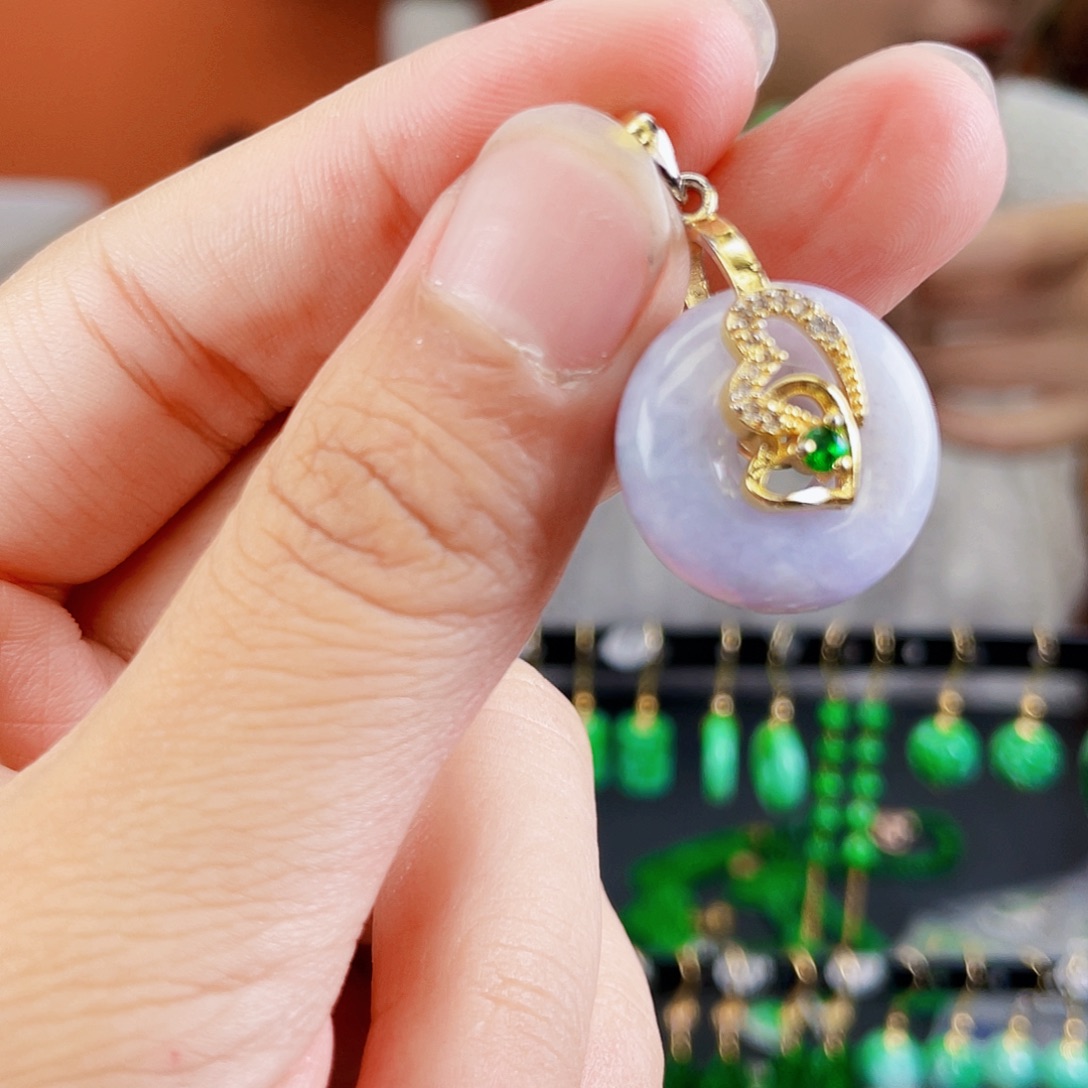 翡翠未镶嵌耳饰饰品