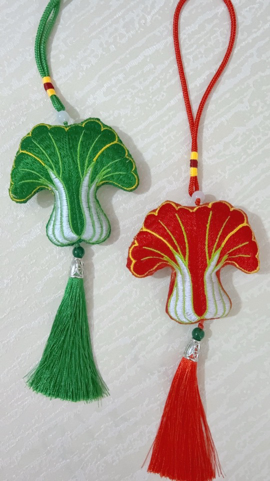 纳福百财手工刺绣（新款）车挂包挂端午吉祥