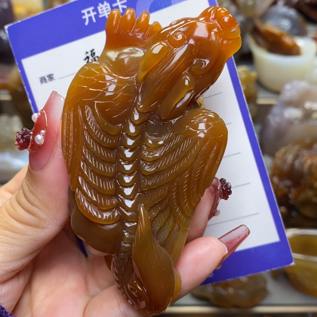 玛瑙/玉髓把件未镶嵌晒****