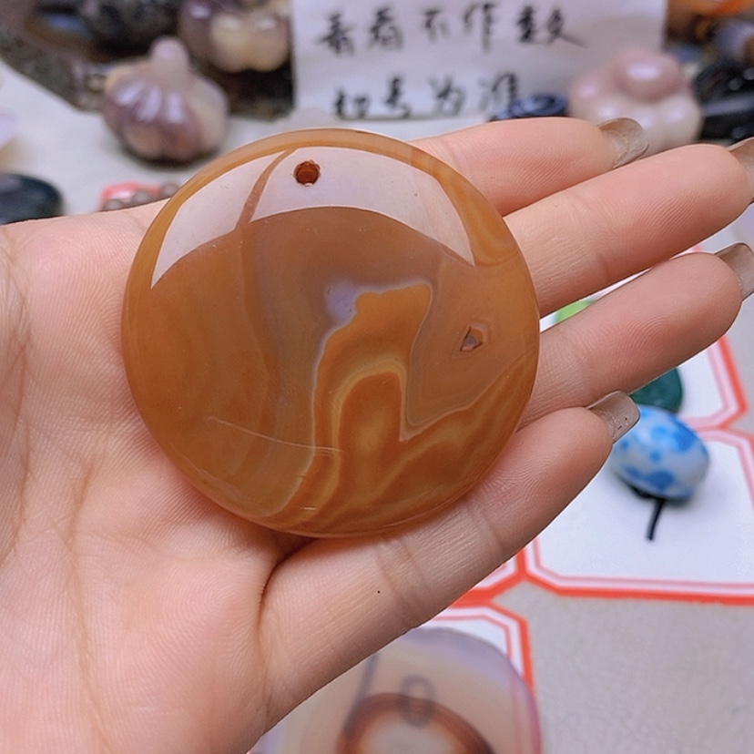 【闪购商品】未镶嵌玛瑙/玉髓珠宝半成品明***果