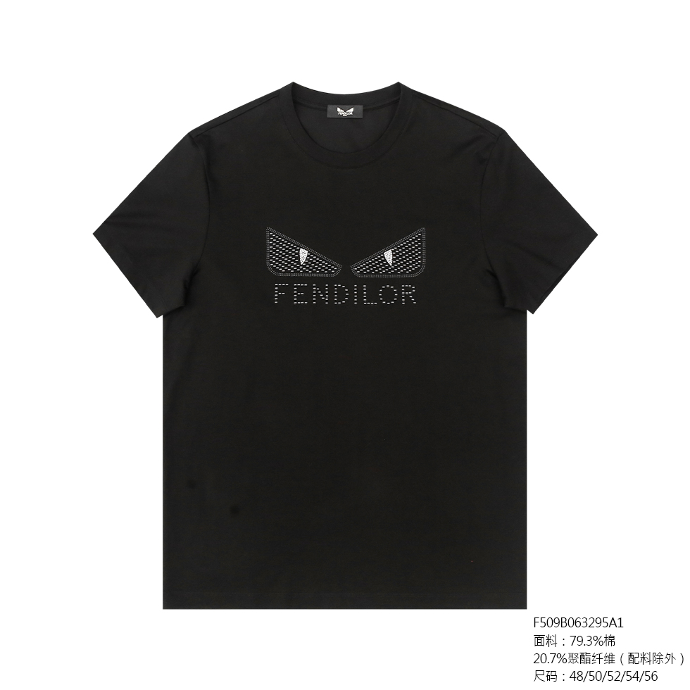 FENDILOR小怪兽25年春夏款男士T恤 F509B063295A