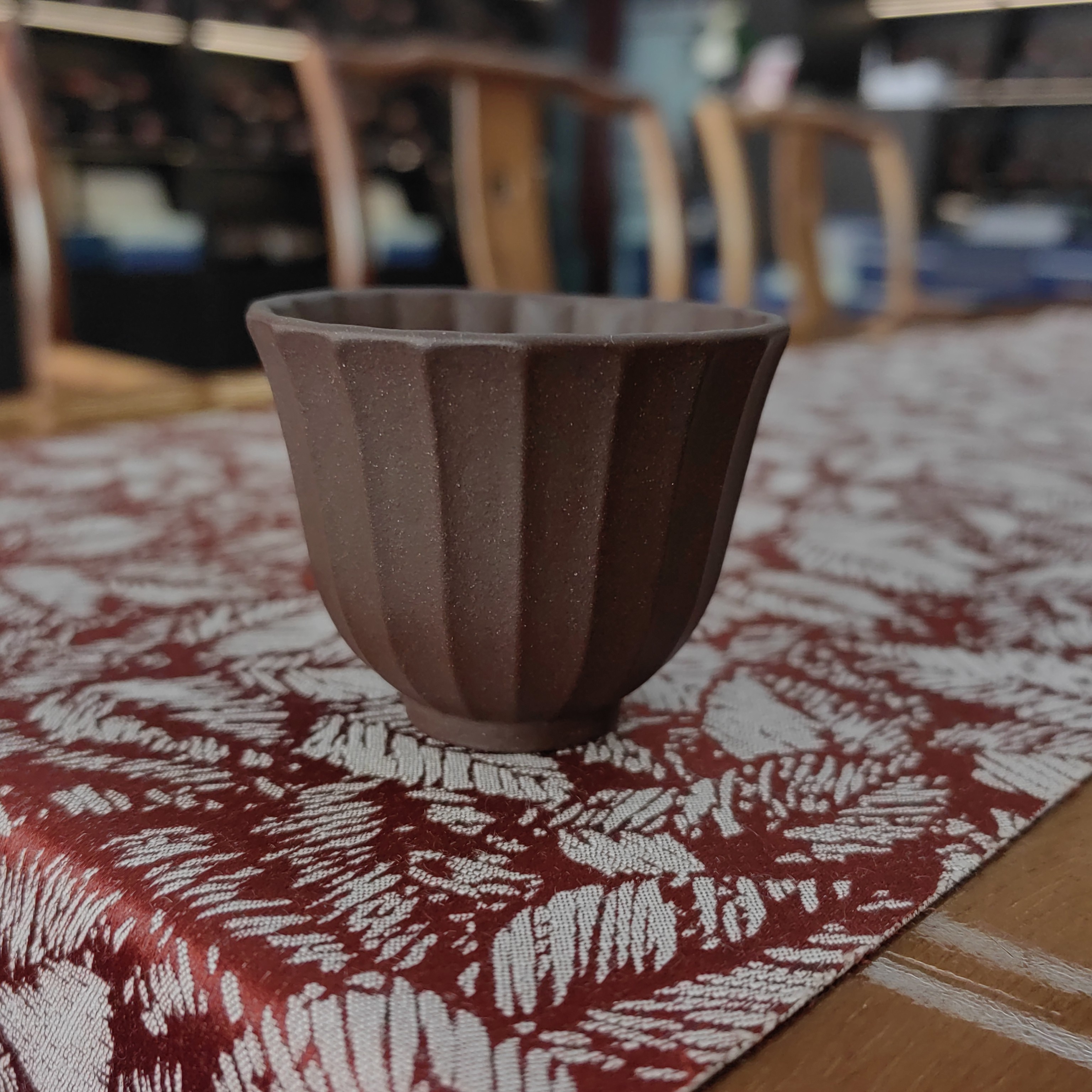 乡宁紫砂 景韵鸿鹄  菱花主人杯