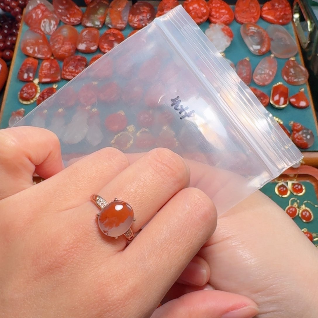 南红玛瑙南红银S925镶嵌