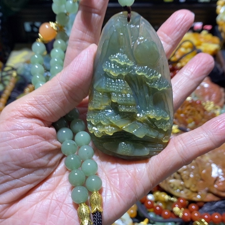 岫玉岫玉吊坠未镶嵌