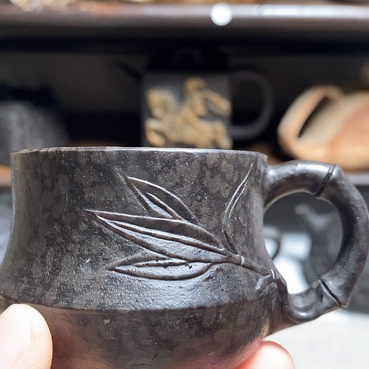 紫砂茶壶竹节杯冰碛岩