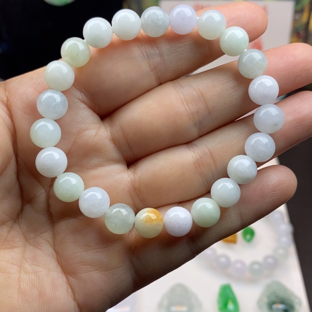 翡翠散珠卡8手串23颗