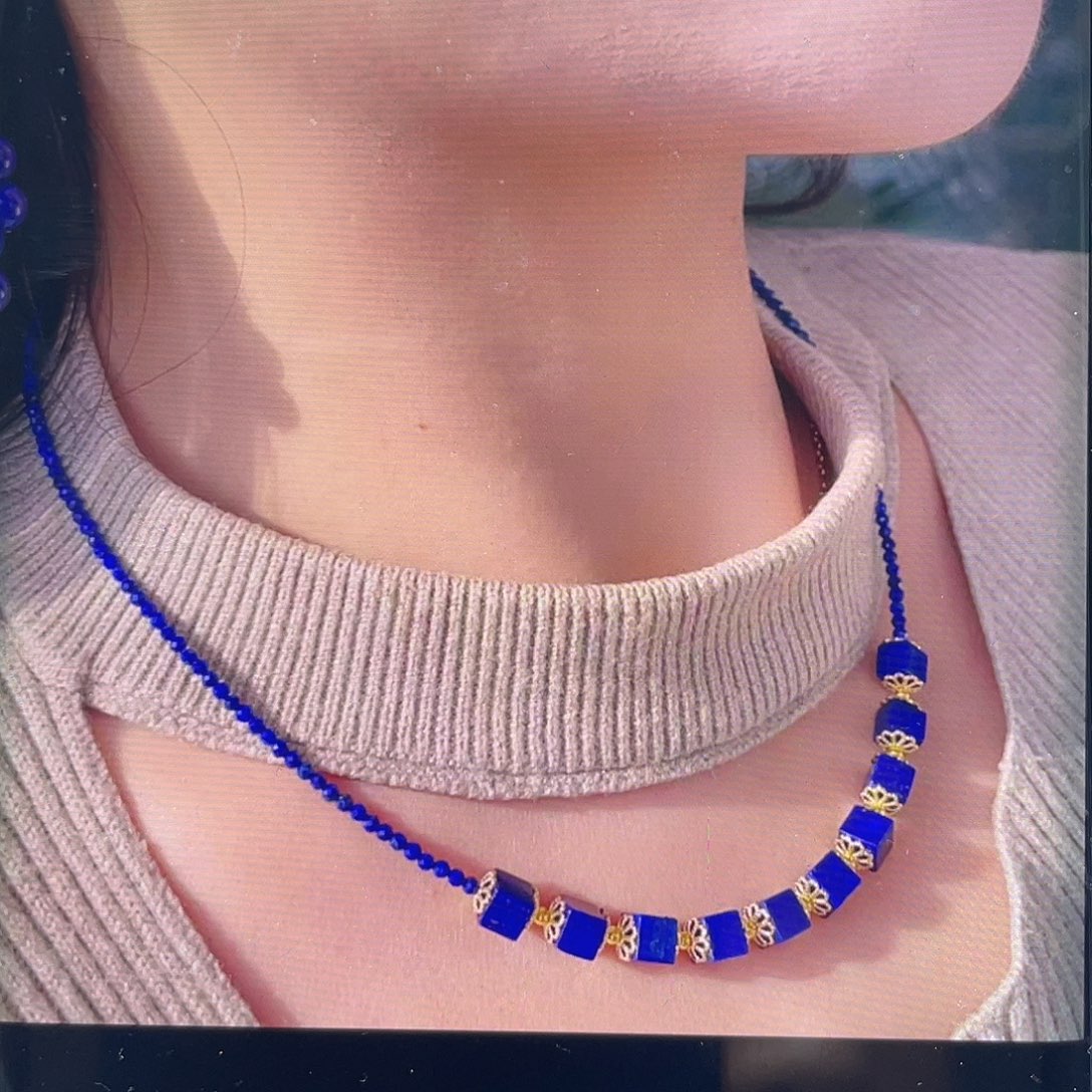 青金石项链未镶嵌